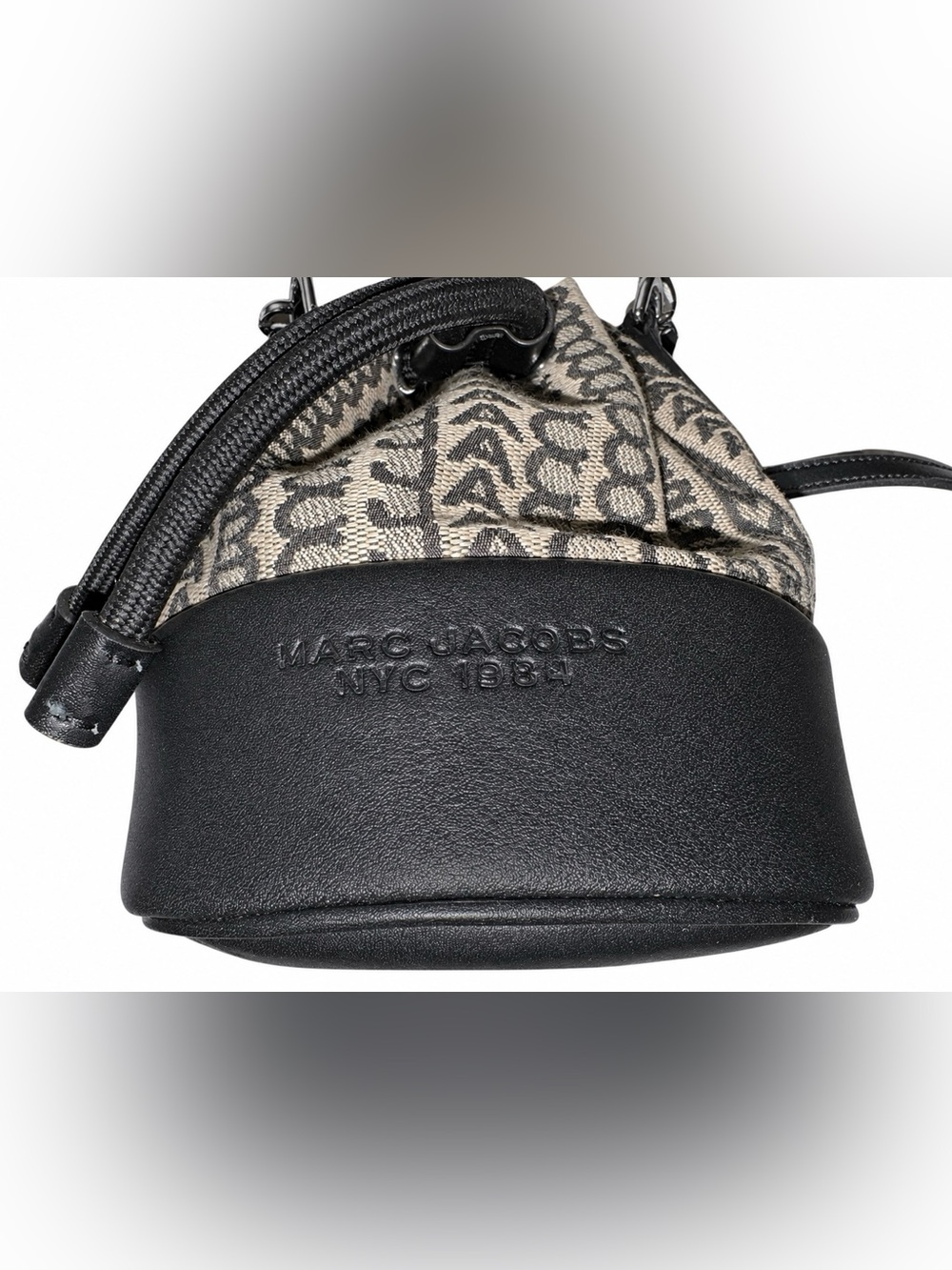 Mini Bucket Crossbody Bag in Black  and Brown - Picture 10 of 14